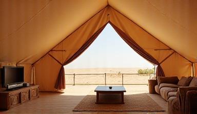 Luxury desert tent interior